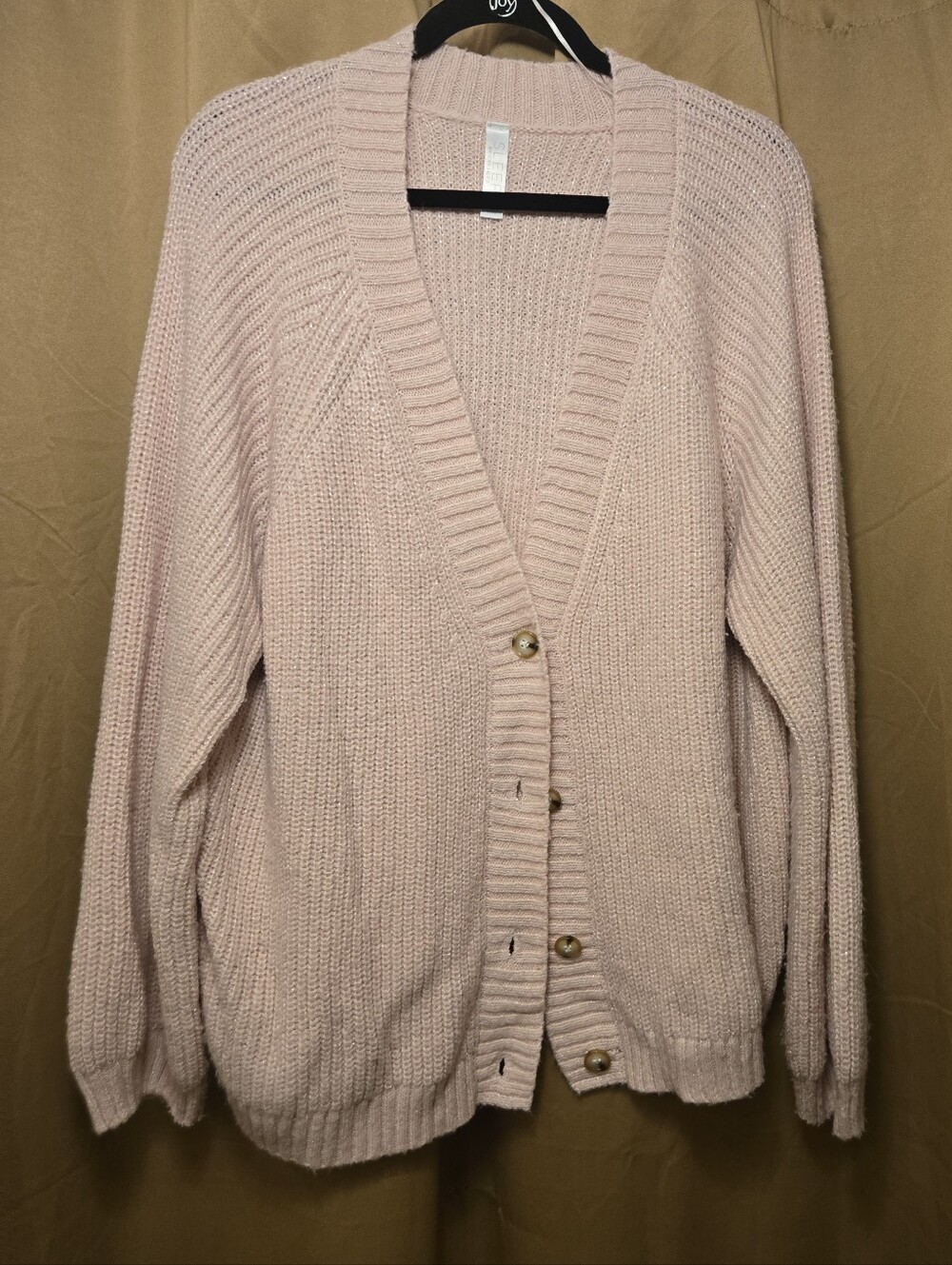 Lane Bryant Soft Blush V-Neck Button Cardigan Sweater 22/24